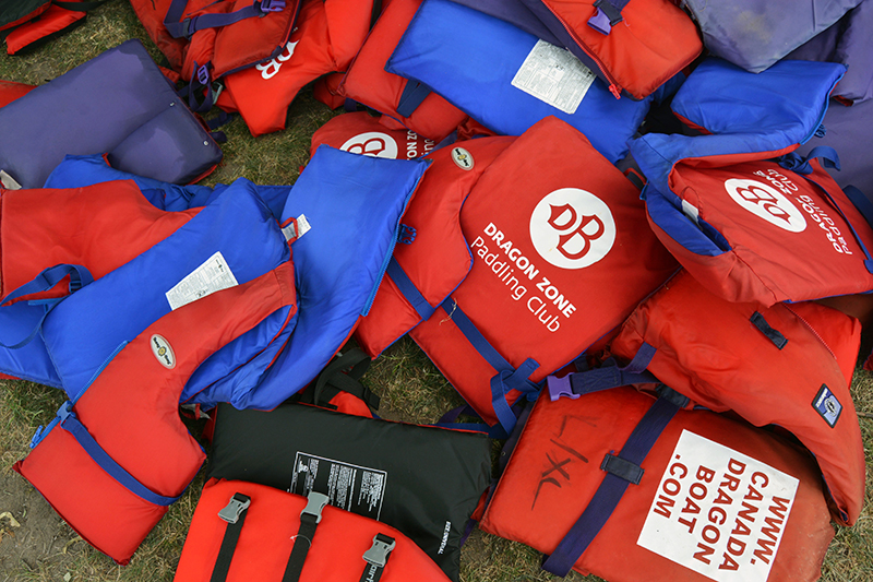 Life Jackets at a Vancouver Dragon Boat Regatta